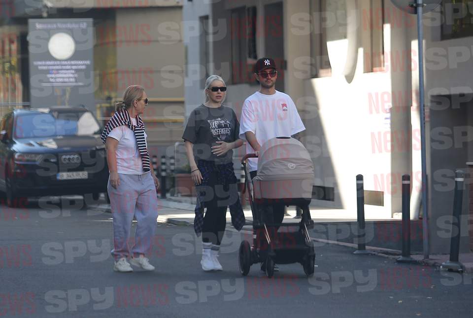 Primele imagini cu influencerița Carmen Grebenișan și copilul! Și-a luat iubitul și bebelușul și au ieșit la plimbare!