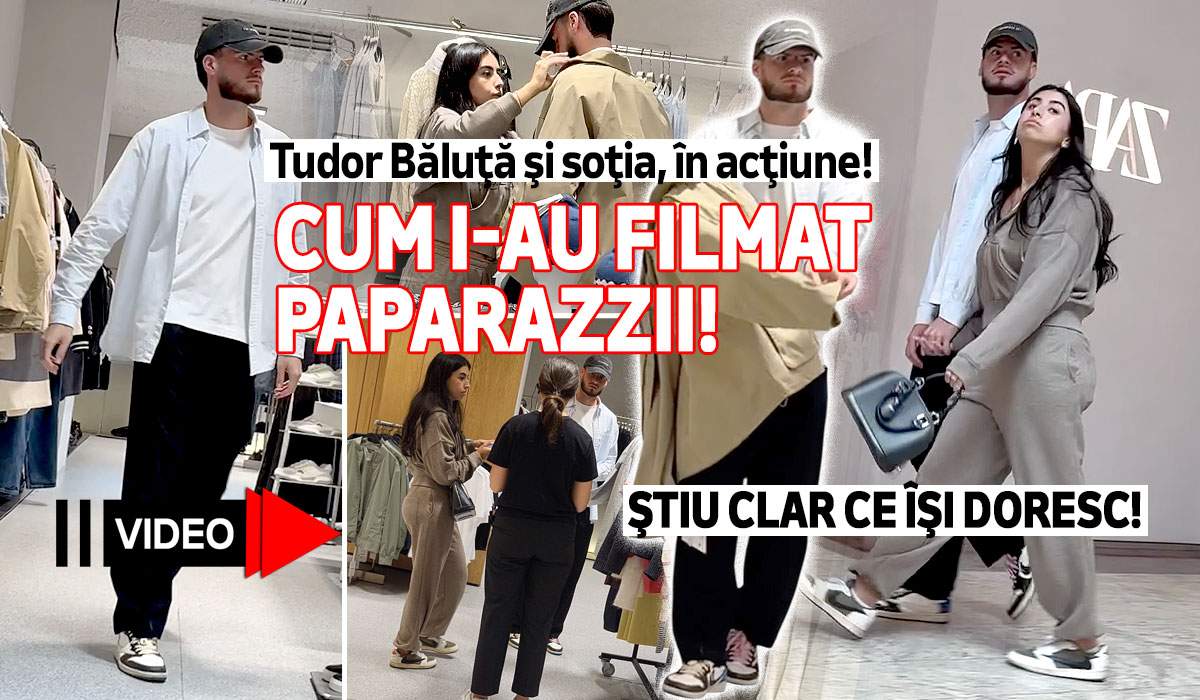 Tudor Băluţă şi soţia, în acţiune! Cum i-au filmat paparazzii! Ştiu clar ce îşi doresc!
