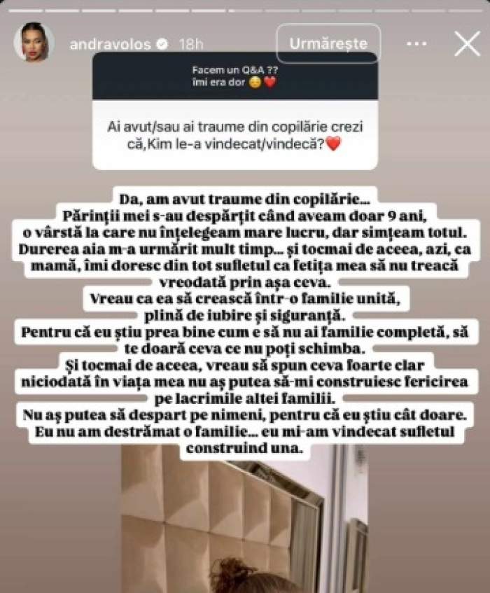 Andra Voloș a vorbit despre traumele din copilărie. Ce mărturisiri a făcut soția lui Robert Lele: "Eu știu prea bine..."​