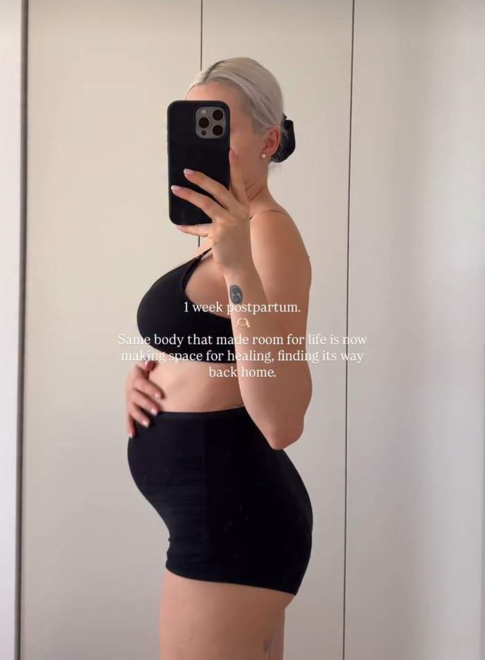 Cum arată Carmen Grebenișan la o săptămână după naștere. Influencerița își revine rapid | FOTO