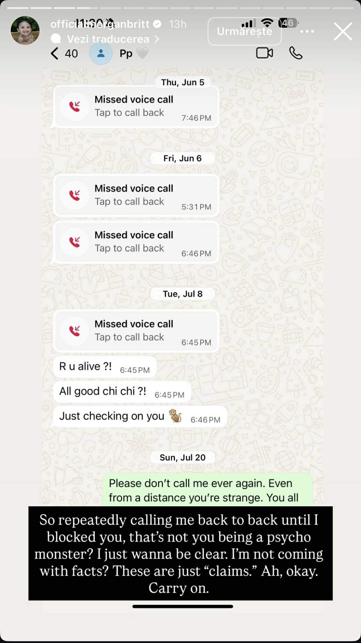 Morgan, fosta iubită a lui Philipp Plein, noi acuzații! Bruneta susține că e hărțuită: “Nu îndrăzni să mă ameninți”