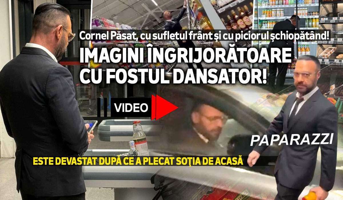 Cornel Păsat, cu sufletul frânt şi cu piciorul şchiopătând!  Imagini îngrijorătoare cu fostul dansator! Este devastat după ce a plecat soţia de acasă
