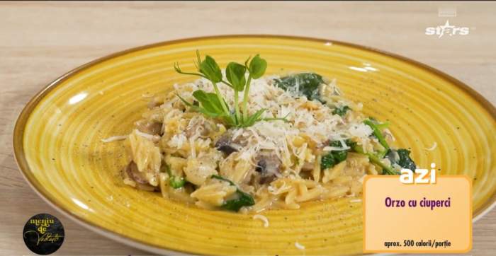Rețeta lui Chef Horia Manea de orzo cu ciuperci. Cum să obții un preparat delicios în câteva minute
