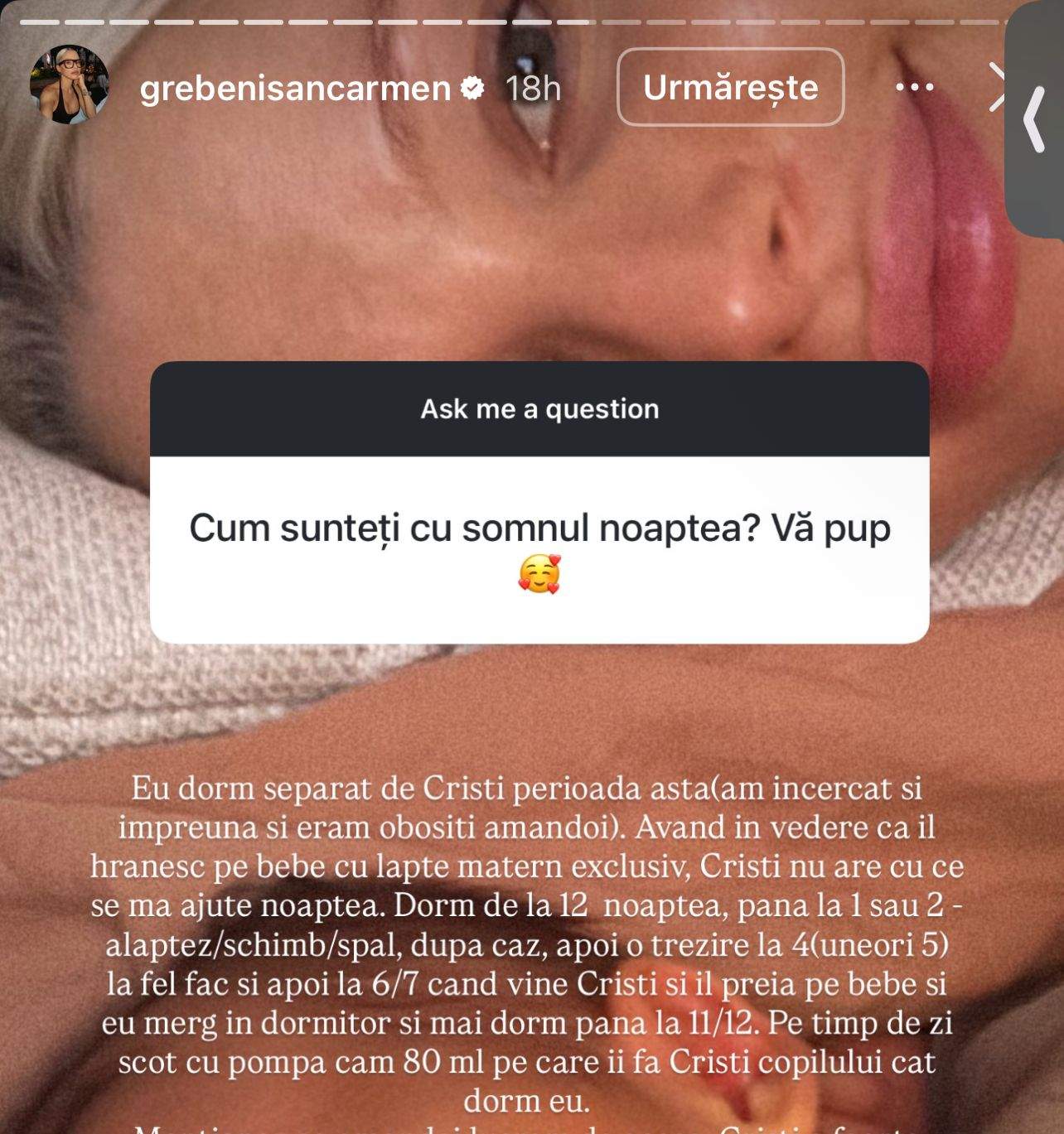Carmen Grebenișan, dezvăluiri despre viața de mămică. Influencerița și partenerul ei dorm separat