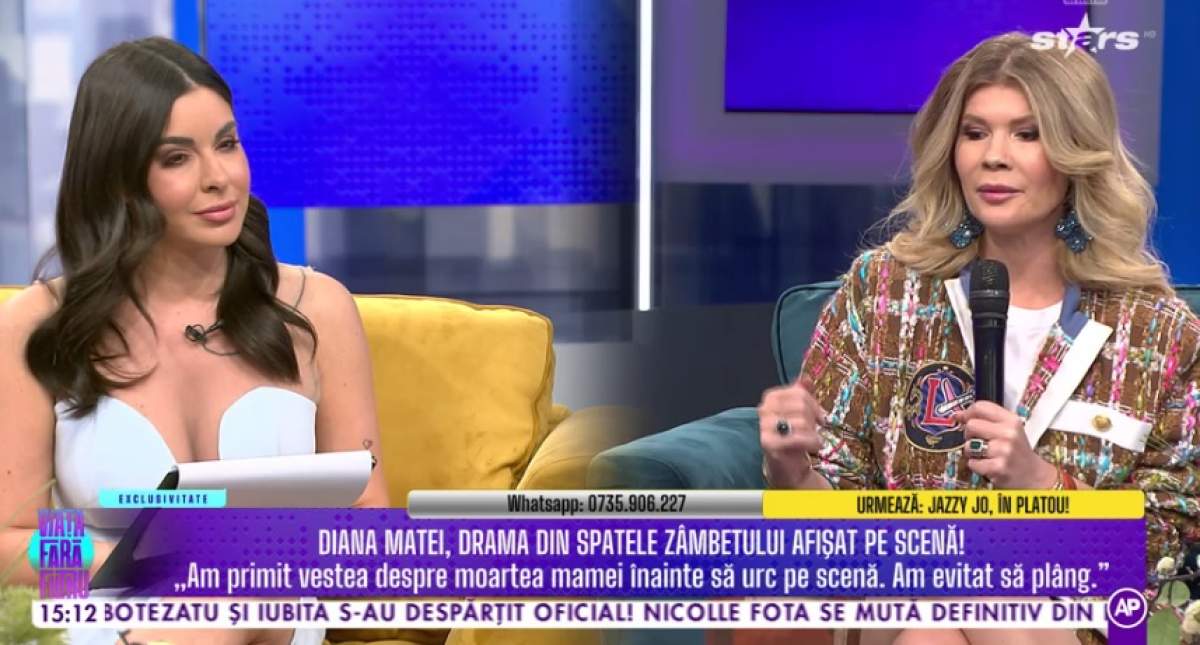 Diana Matei, dezvăluiri despre partener, sâmbătă, la „Viața fără filtru-Infiltrați în culise” cu Natalia Mateuţ