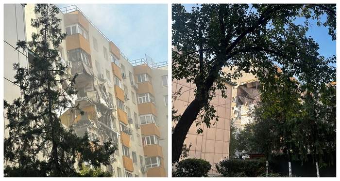 Explozie într-un bloc din Capitală! Imagini halucinante! Toate geamurile de la Liceul Bolintineanu, sparte de la deflagrație