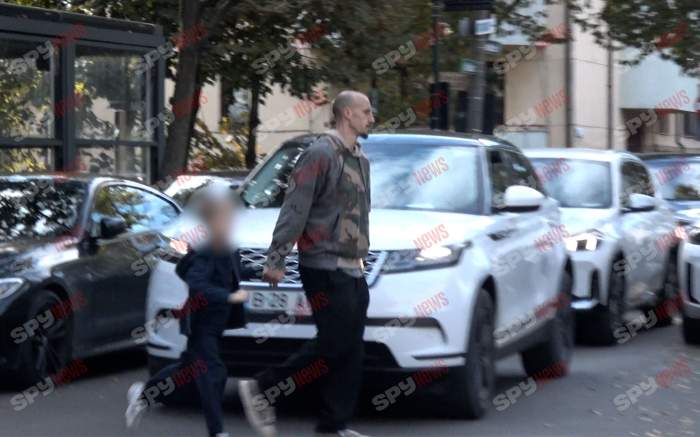 Riscă viaţa copilului! Vlad Chiricheş şi fiul, prin loc nepermis şi printre maşini! Unde se grăbeau