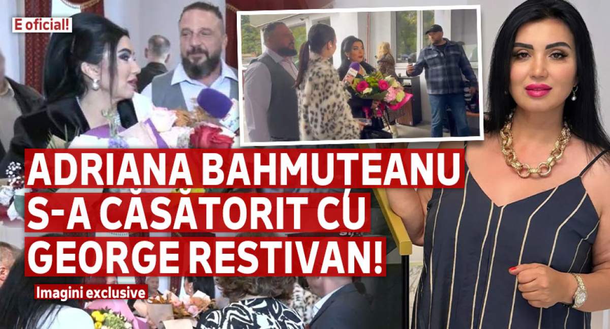 Adriana Bahmuțeanu și George Restivan s-au căsătorit civil! Primele imagini și primele declarații ale celor doi