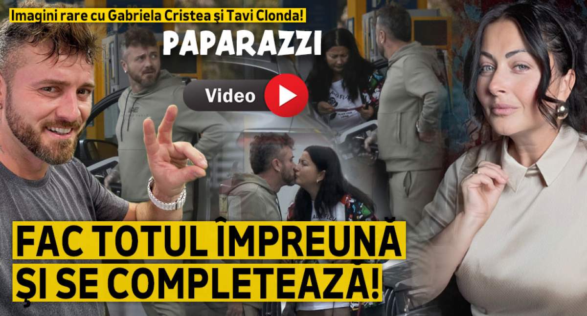 Imagini rare cu Gabriela Cristea şi Tavi Clonda! Fac totul împreună şi se completează! PAPARAZZI