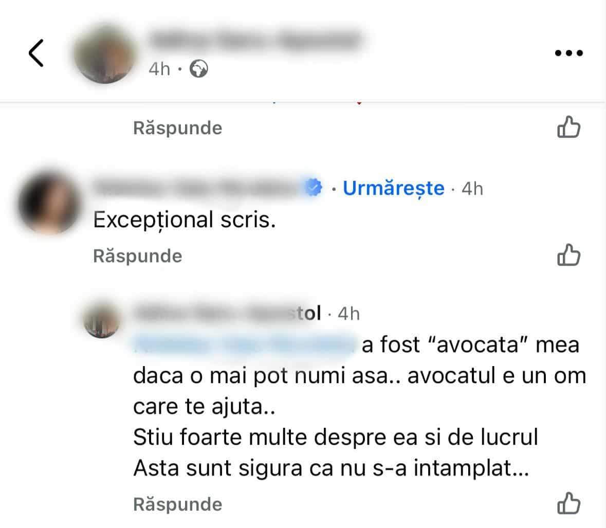 captură din comentarii