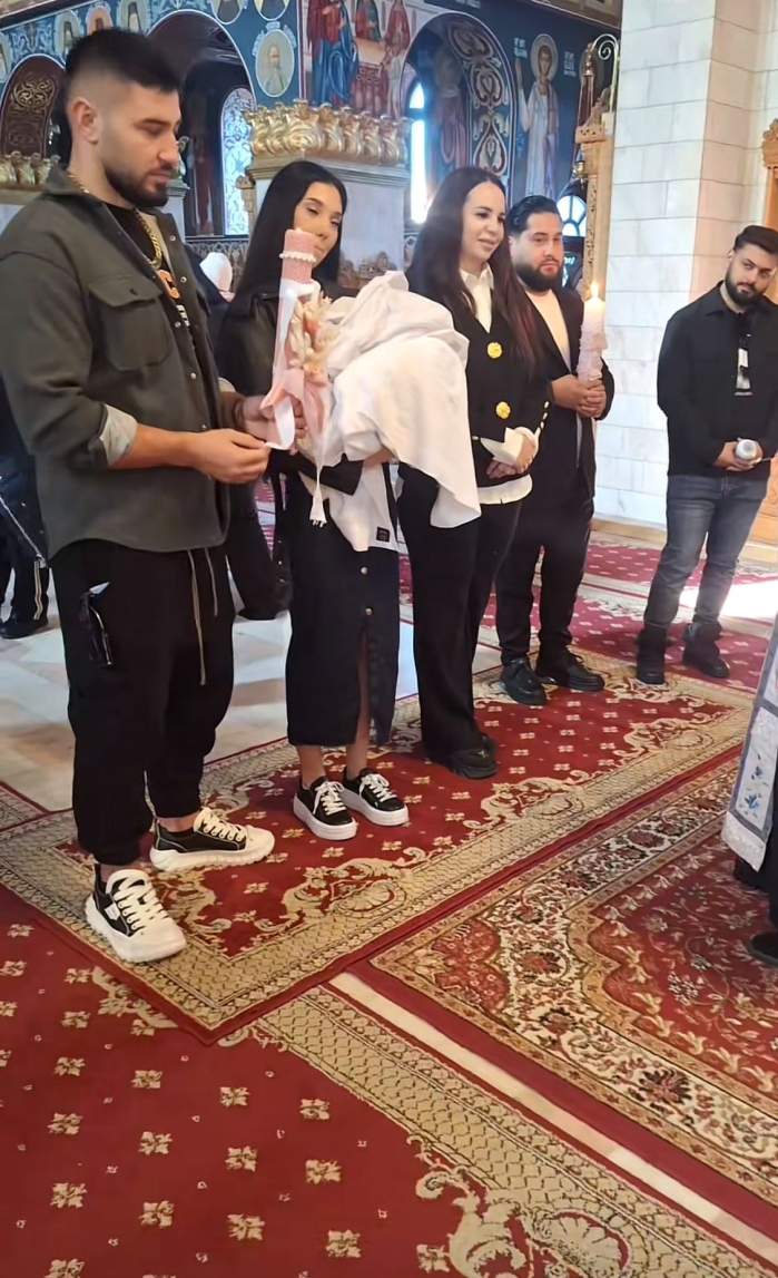 Bogdan Mocanu și iubita lui, Iasmina, au fost nași de botez pentru prima dată. Imaginile emoționante în care apar cei doi | FOTO