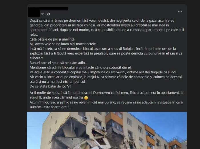 explozie bloc calea rahovei