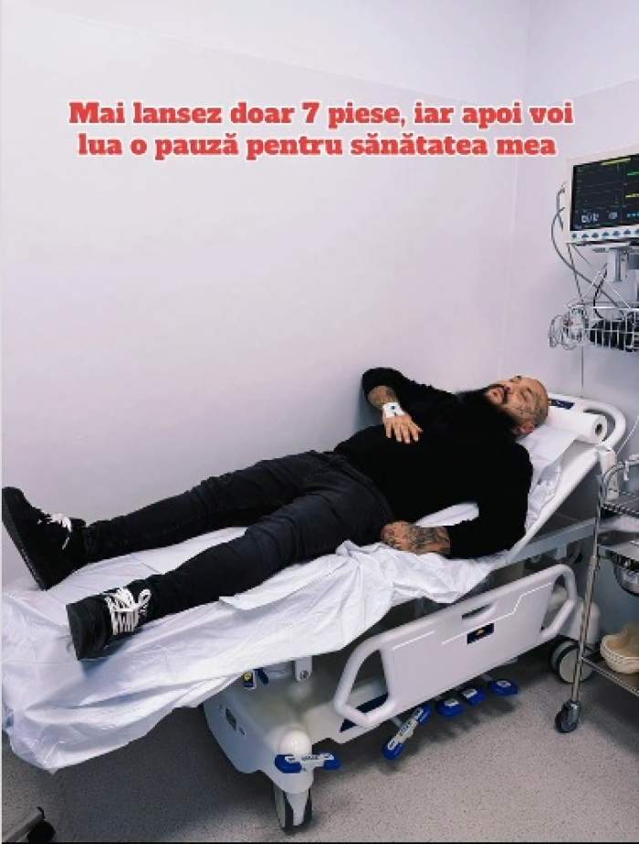Dani Mocanu, pe patul de spital, cu branula la mână. Ce mesaj a transmis cântărețul: “Pentru sănătatea mea…” | FOTO​