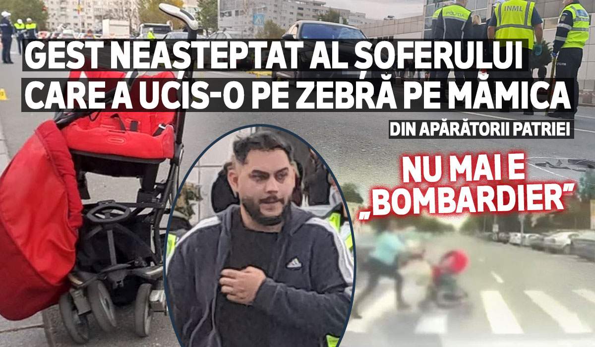 Gest neașteptat al șoferului care a ucis-o pe zebră pe mămica din Apărătorii Patriei | Nu mai e „bombardier”
