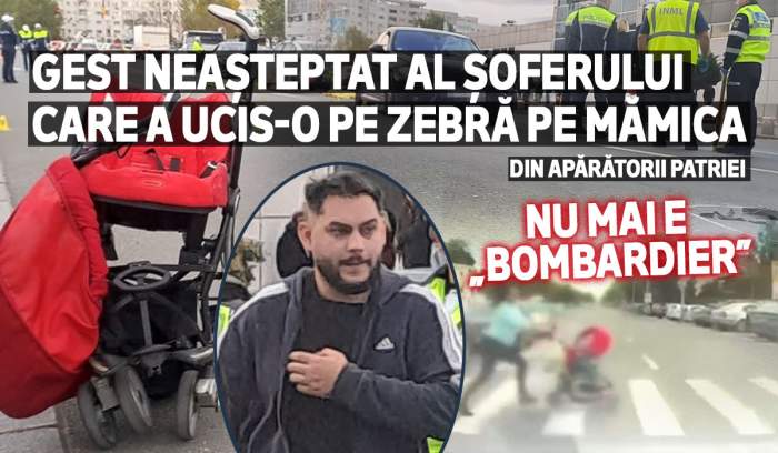 Gest neașteptat al șoferului care a ucis-o pe zebră pe mămica din Apărătorii Patriei | Nu mai e „bombardier”