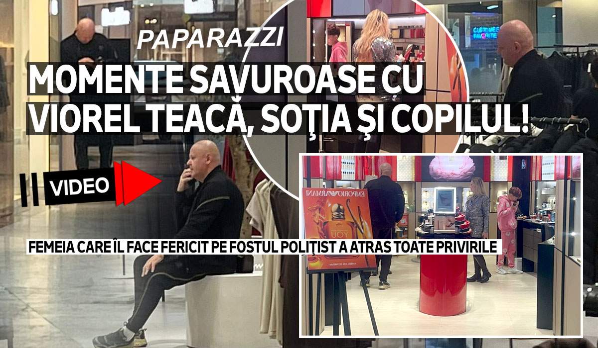 Momente savuroase cu Viorel Teacă, soţia şi copilul! Femeia care îl face fericit pe fostul poliţist a atras toate privirile