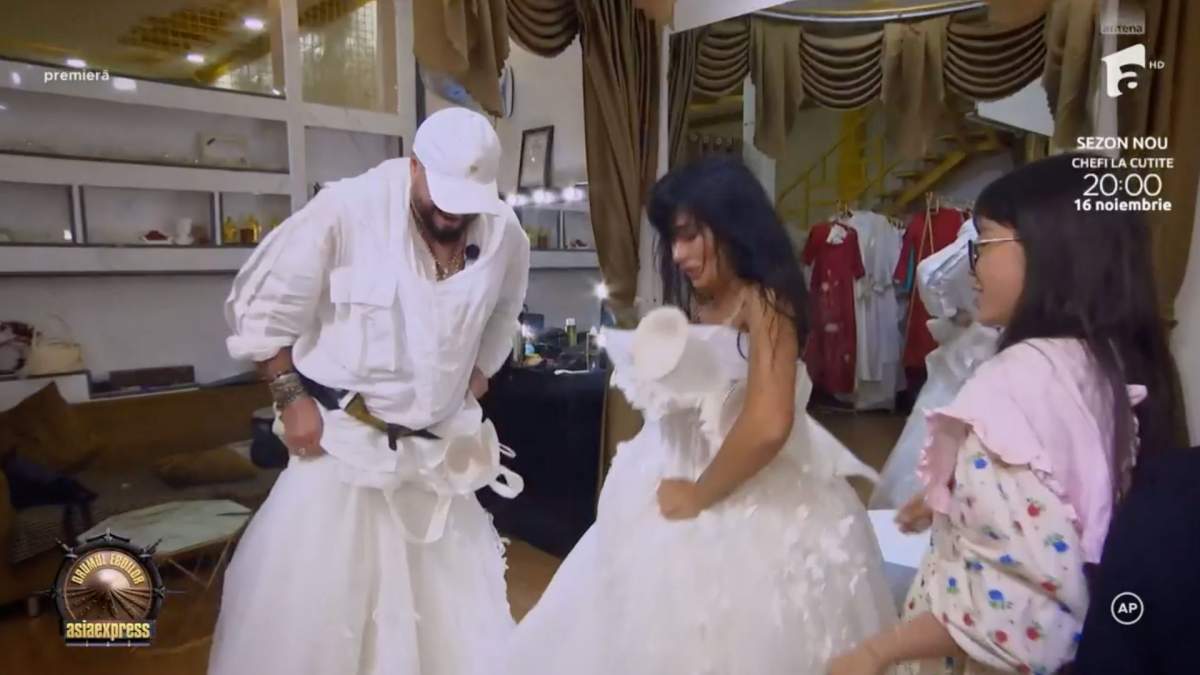 În Asia Express totul este posibil! Cum arată Cătălin Botezatu în rochie de mireasă | FOTO