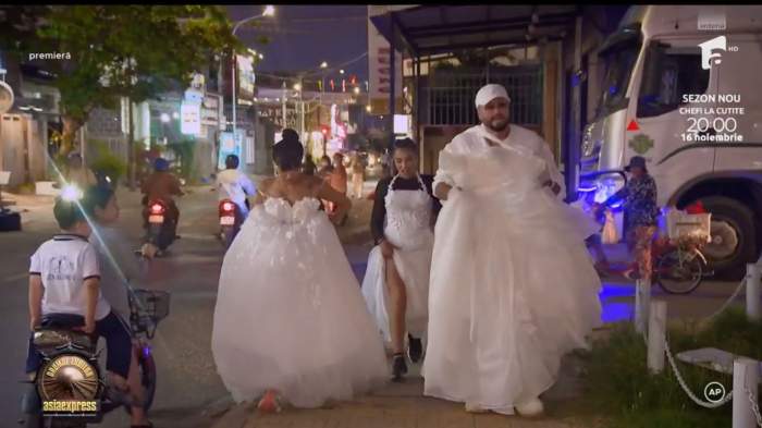 În Asia Express totul este posibil! Cum arată Cătălin Botezatu în rochie de mireasă | FOTO