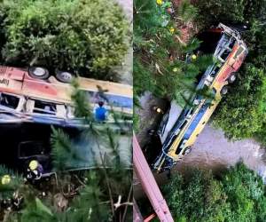 Cel puţin nouă morți și 29 de răniți într-un accident îngrozitor! Autocarul în care se aflau s-a prăbușit de pe un pod
