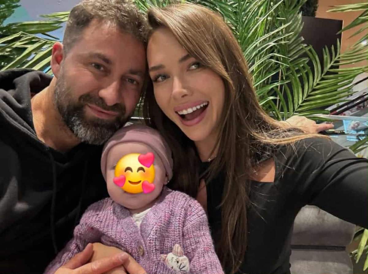 Iustina Loghin și Cornel Luchian, alături de fetița lor