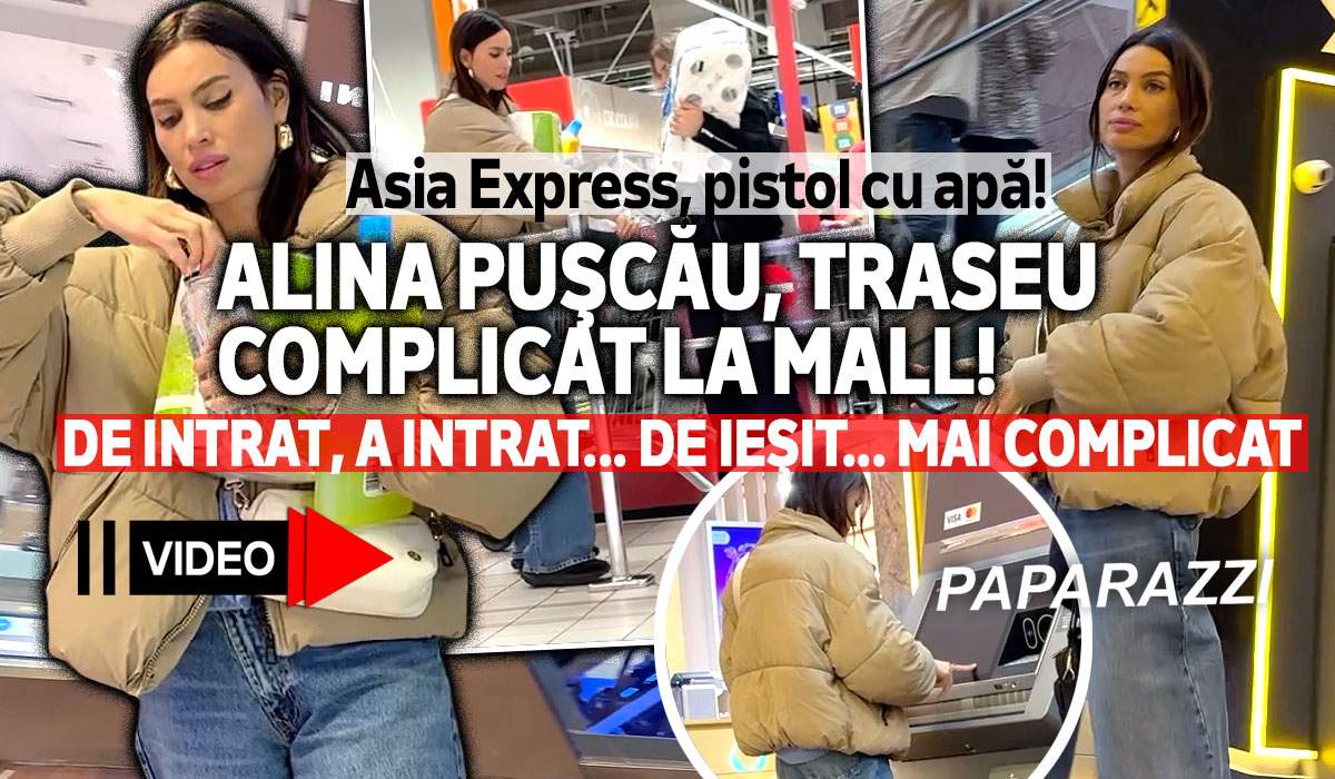 Alina Puşcău, traseu complicat la mall! De intrat, a intrat... de ieşit... mai complicat! Asia Express, pistol cu apă!