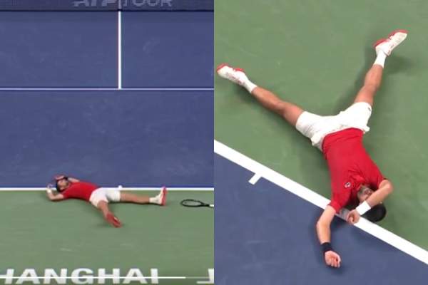 Novak Djokovic s-a prăbușit pe teren în timpul unui meci, în Shanghai. Sportivului i-a fost rău și cu o zi înainte | FOTO