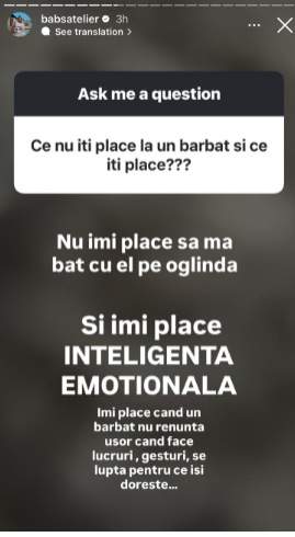 Babs a răspuns la întrebarea de pe buzele tuturor: "E sau nu într-o relație?" Ce vrea fosta iubită a lui Dorian Popa de la bărbatul din viața ei