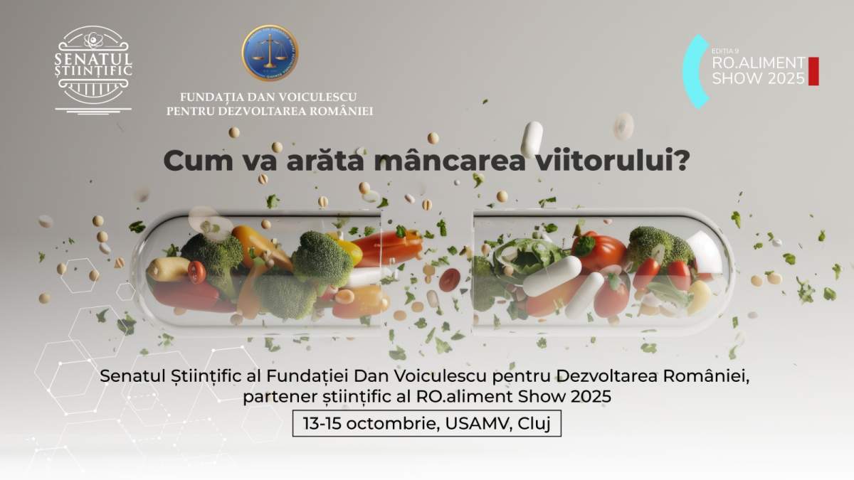 Hrana care te ține tânăr: viitorul se gustă la Cluj, la RO.aliment Show 2025. Senatul Științific al Fundației Dan Voiculescu, partener al evenimentului