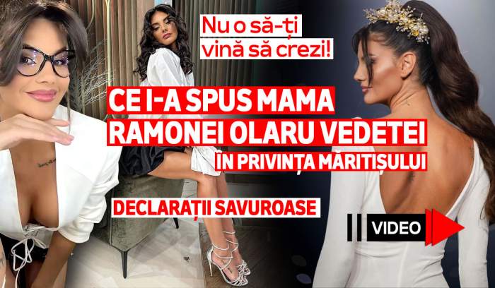 Nu o să-ți vină să crezi! Ce i-a spus mama Ramonei Olaru vedetei în privința măritișului. Declarații savuroase |  VIDEO