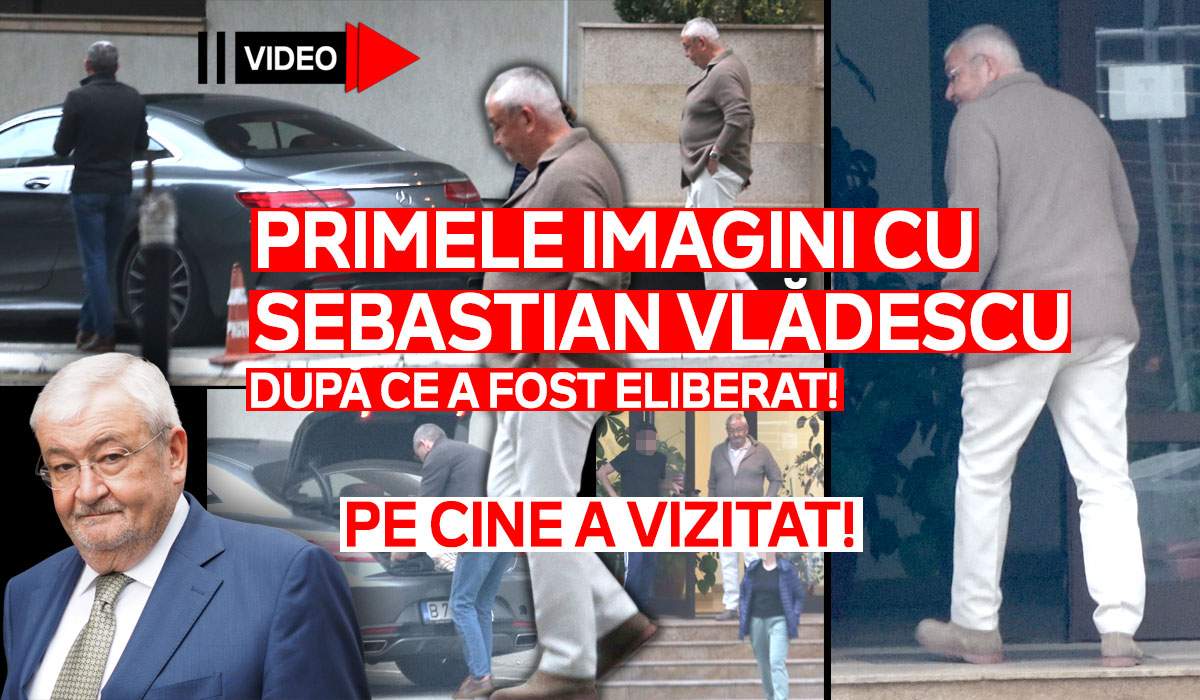 Primele imagini cu Sebastian Vlădescu după ce a fost eliberat! Pe cine a vizitat!