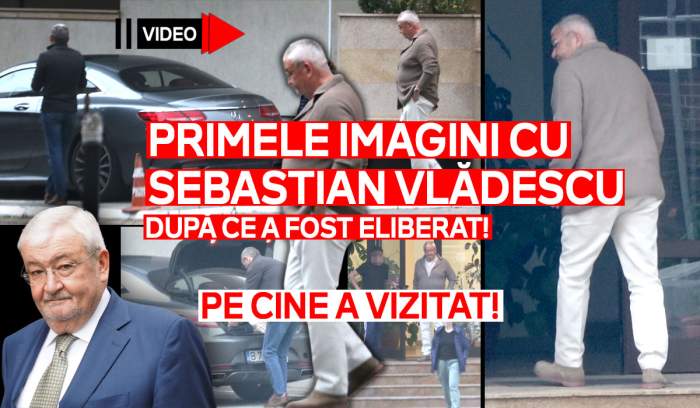 Primele imagini cu Sebastian Vlădescu după ce a fost eliberat! Pe cine a vizitat!