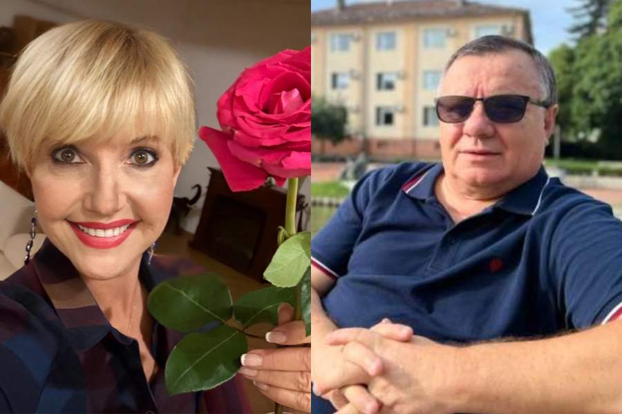 colaj din doua poze cu marina almasan si georgica cornu