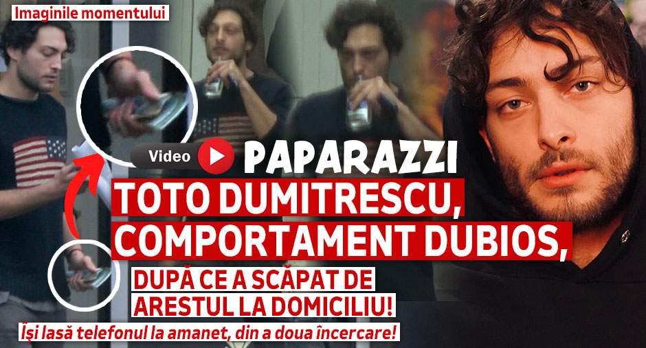Toto Dumitrescu, comportament dubios, după ce a scăpat de arestul la domiciliu! Îşi lasă telefonul la amanet, din a doua încercare! Imaginile momentului