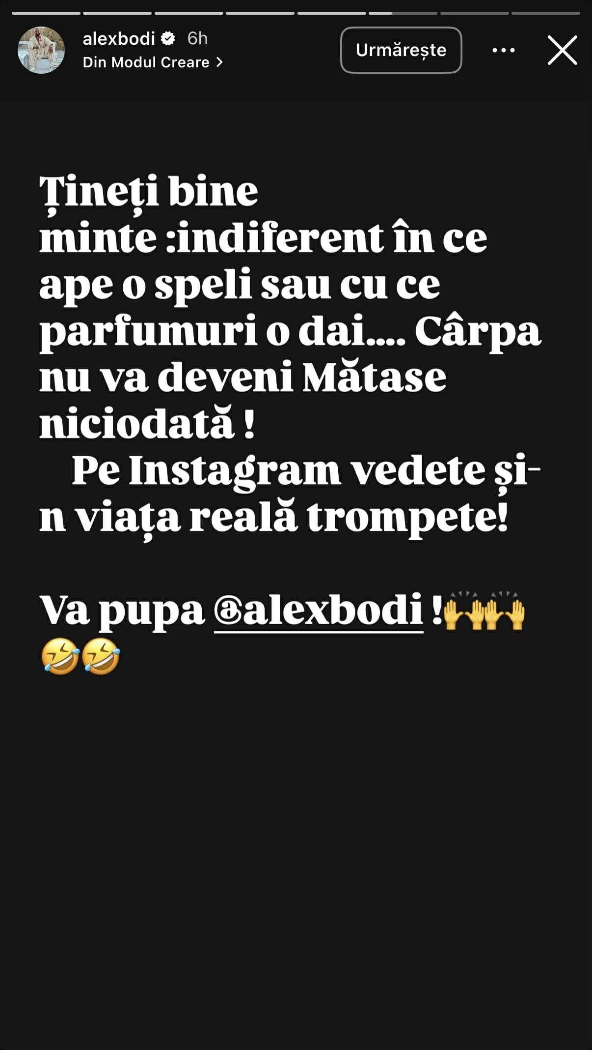 Alex Bodi, mesaj tăios: “Țineți minte, cârpa nu devine mătase." Omul de afaceri a spus lucrurilor pe nume