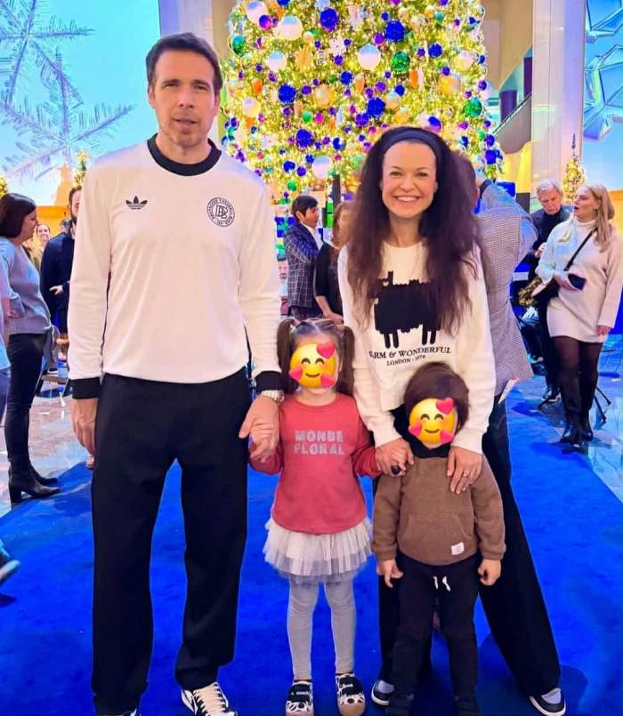 Raluca Lăzăruț, soțul ei și copiii