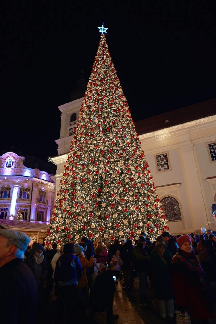 Bradul de la Târgul de Crăciun din Sibiu