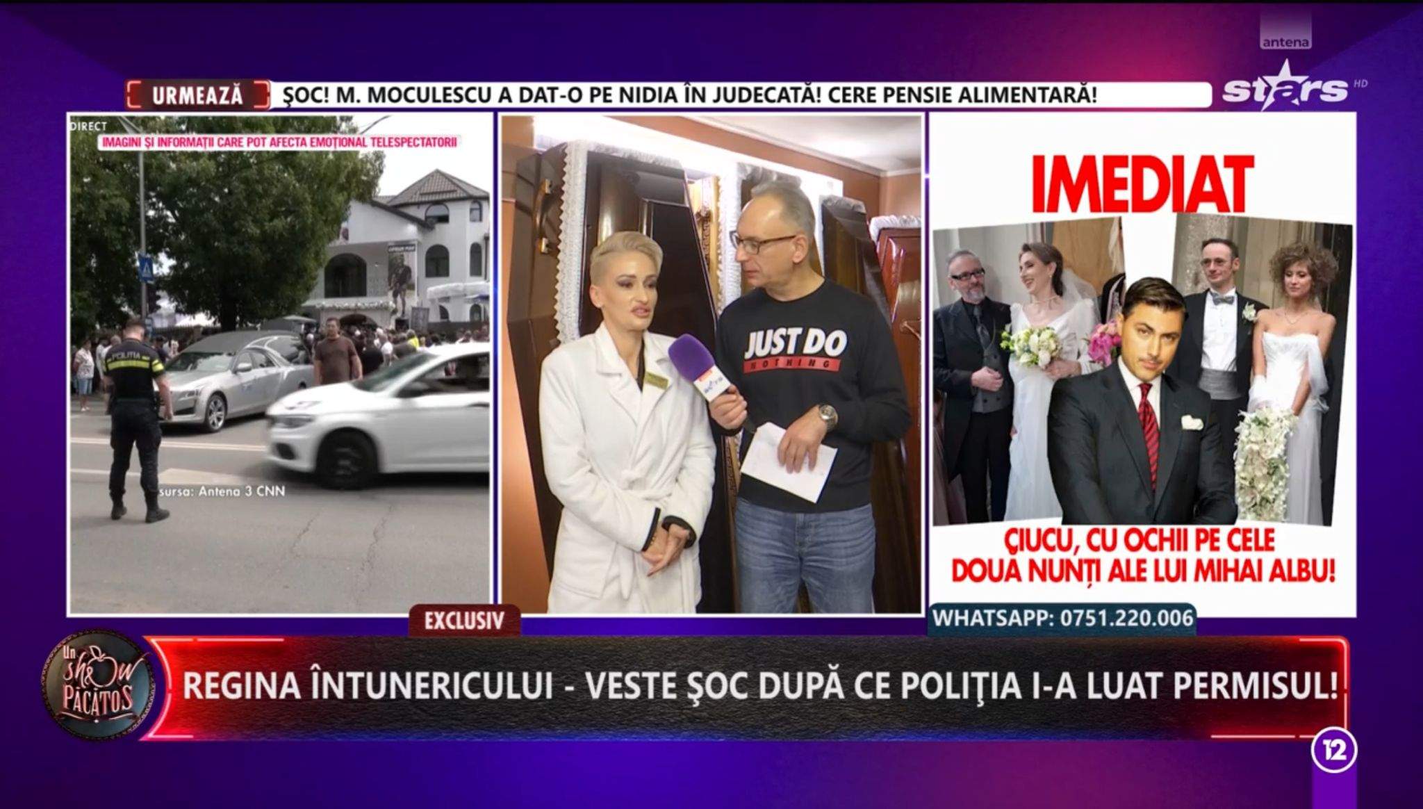 Regina Întuenricului, în direct la Un show pacatos