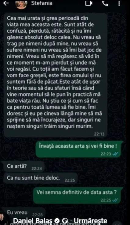 mesajul Ștefaniei Szabo