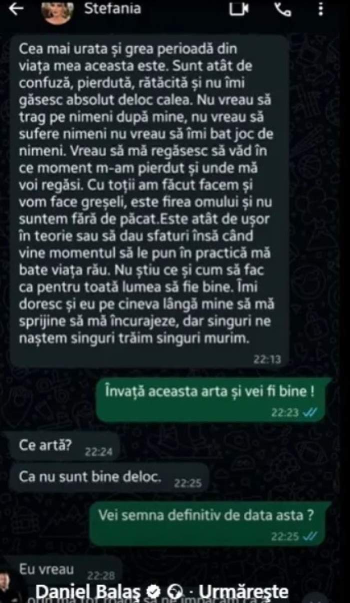 mesajul Ștefaniei Szabo