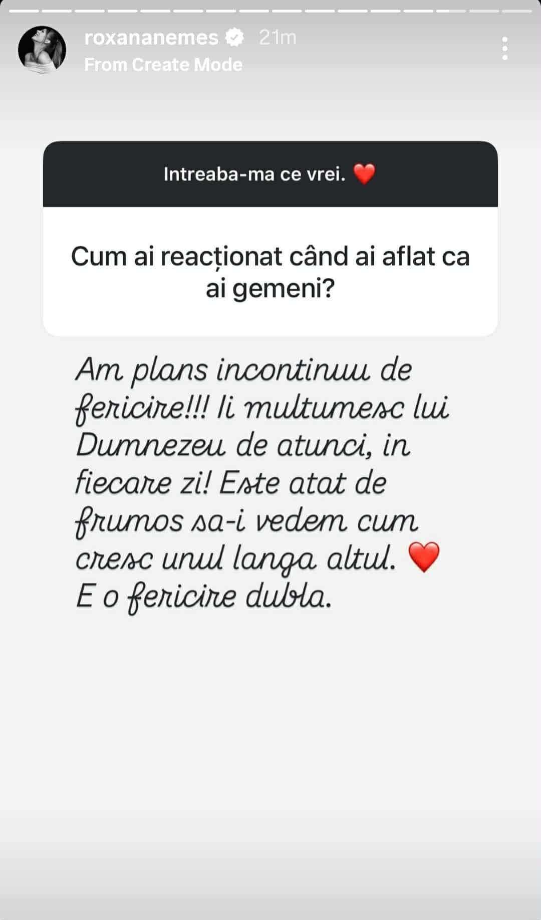 mesajul Roxanei Nemeș