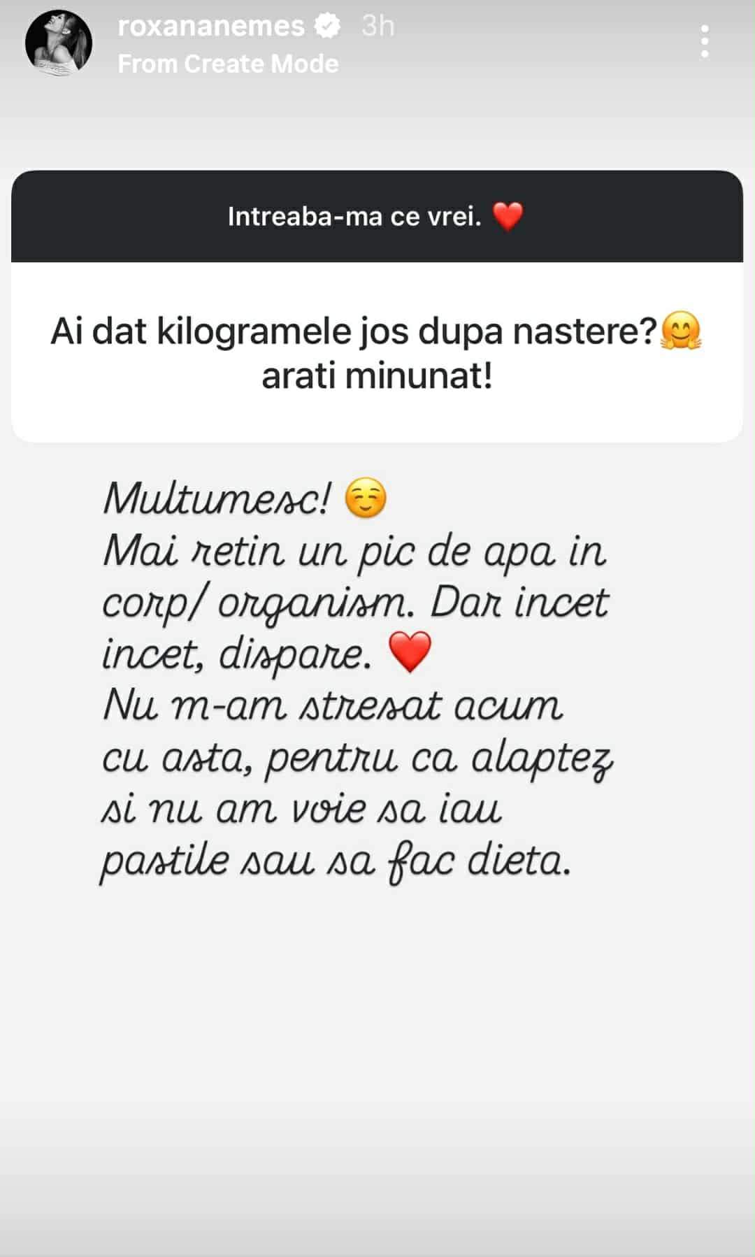 mesajul Roxanei Nemeș