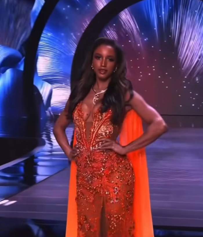 Miss Jamaica, în momentul defilării