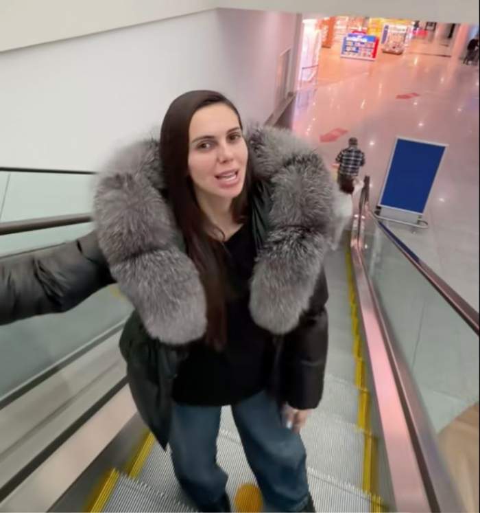 Georgiana Lobonț, în aeroport