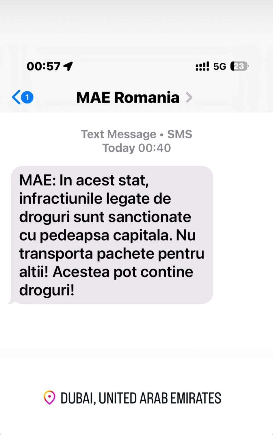 Mesajul postat de Brigitte Pastramă