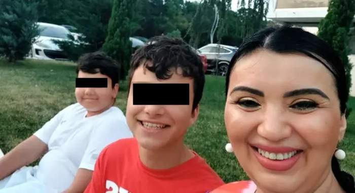 Adriana Bahmuțeanu și copiii ei