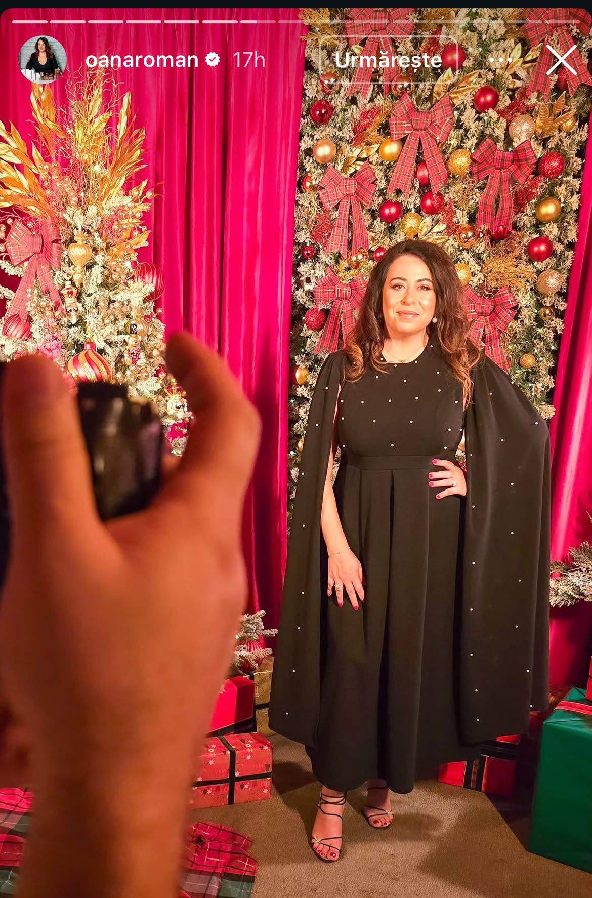 Oana Roman, la ședința foto de Crăciun