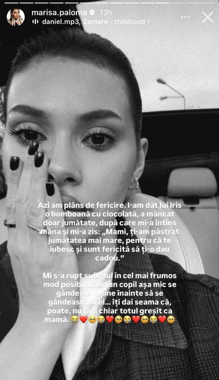 Marisa Paloma a spus pe Instagram ce a făcut Iris