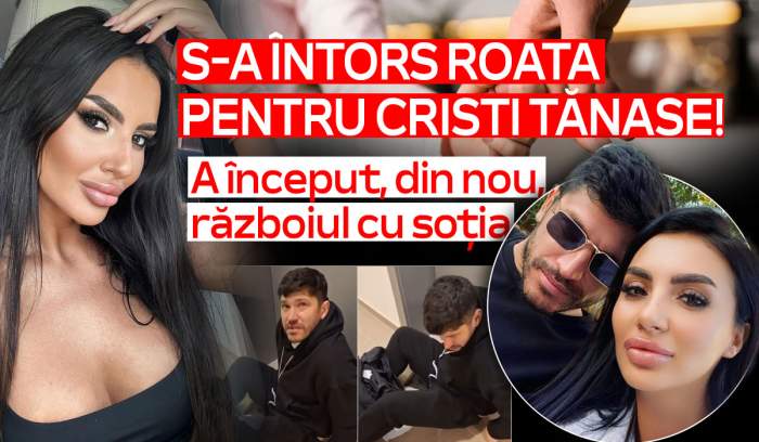 S-a întors roata pentru Cristi Tănase! A început, din nou, războiul cu soția