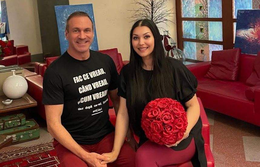 Alin Oprea și soția sa