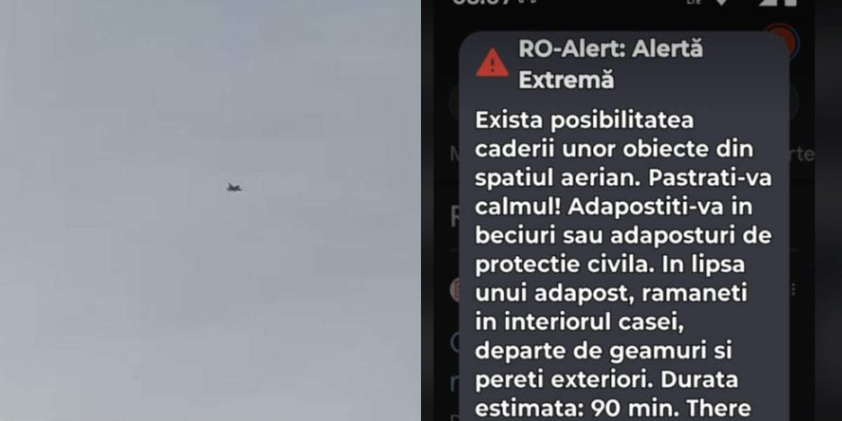 Alertă în România! Dronă rusească, pe teritoriul țării. Au fost trimise mesaje RO-Alert pentru locuitorii din Galați, Tulcea și Vrancea
